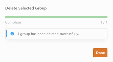 Group successfully deleted