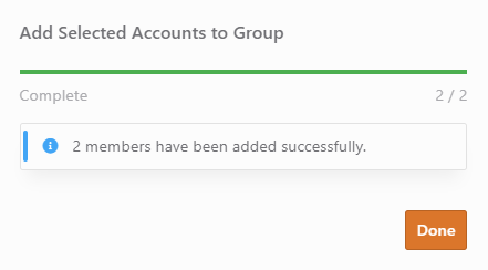 Group memberhip successfully assigned