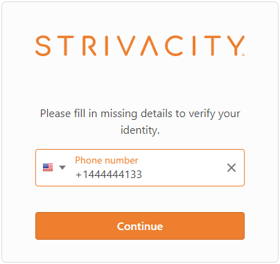 Phone number collection during the identity verification flow